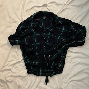 Cropped Long Sleeve Flannel